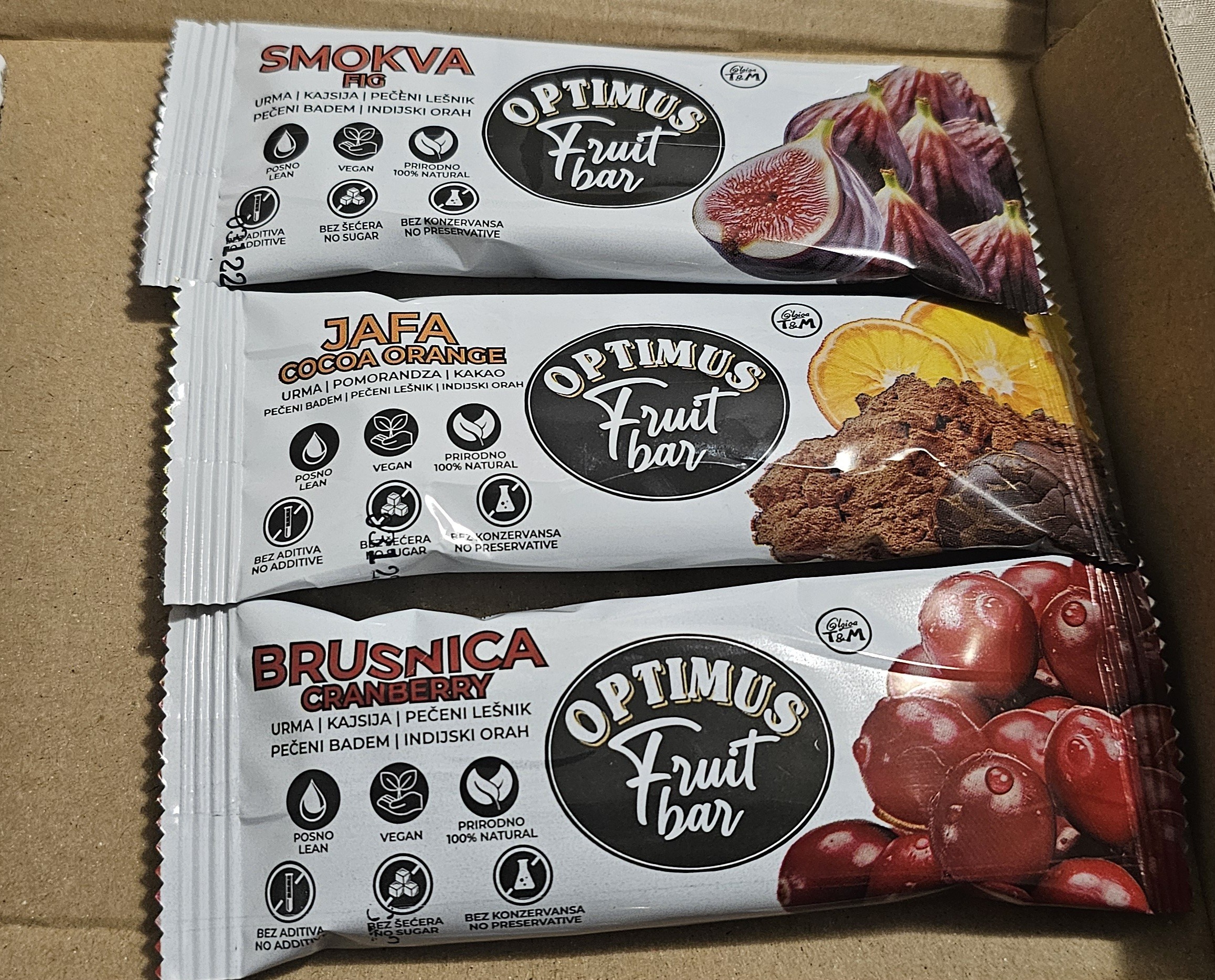 najbolje vocne plocice protein plocice bez zasladjivaca proizvedene u srbiji proizvod beograd srbija optimus fruit bar bars Beorental reklama ads