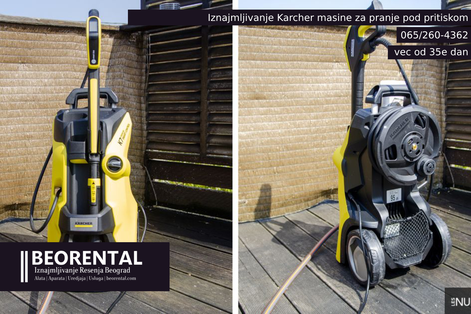 Iznajmljivanje Karcher masine za pranje pod pritiskom