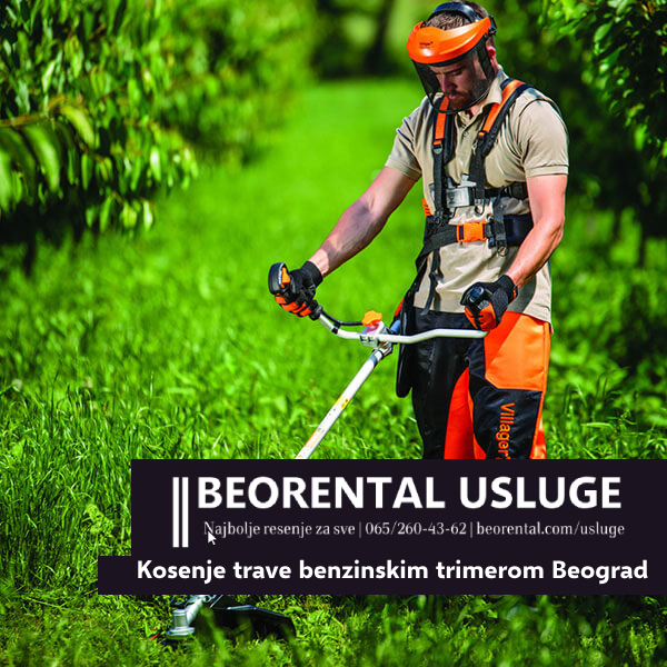 usluzno kosenje trave benzinskim trimerom villager stihl beograd benzinski trimer kosenje dvorista placeva vikendica